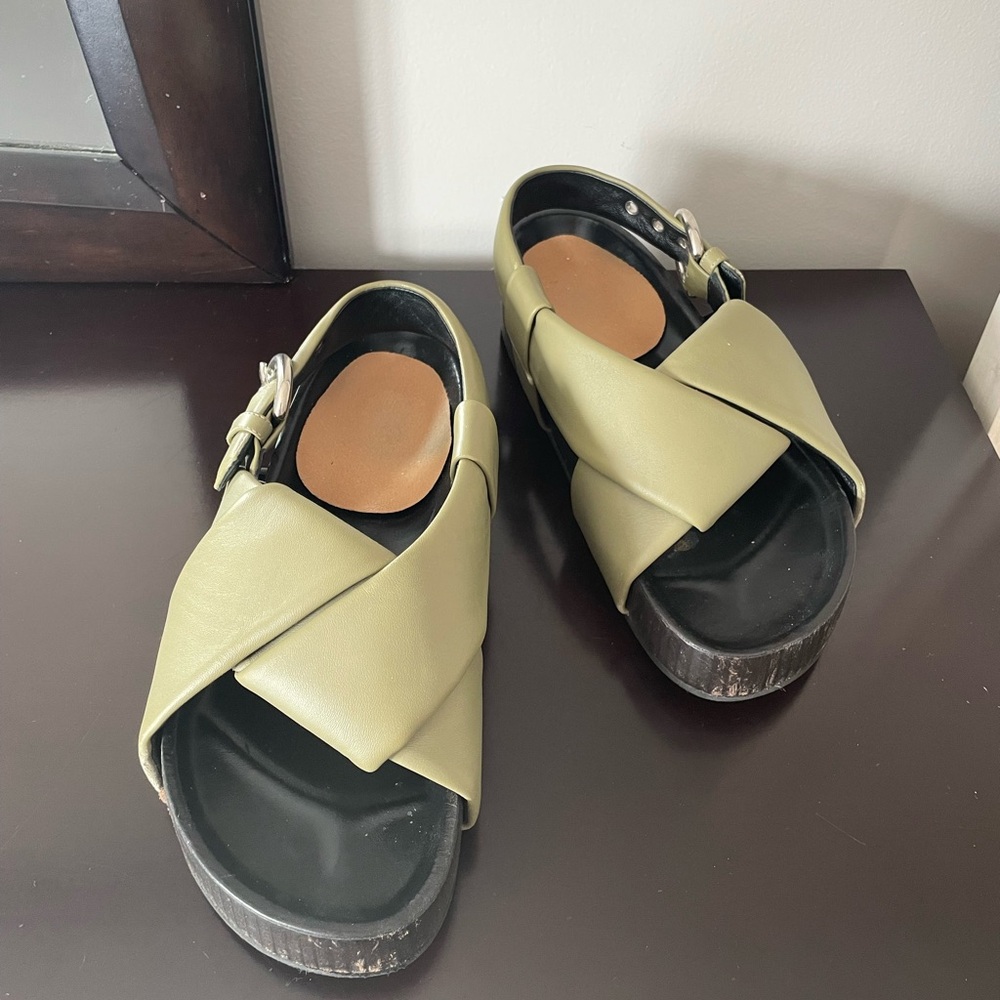 Celine Olive Green Women's Sandals